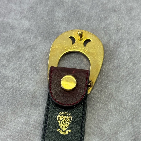 Gucci Vintage Reversible Leather Belt Dual Tone Buckle Small 2/4 - Picture 7 of 12